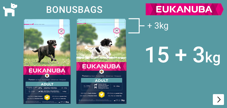 Eukanuba 15 + 3kg (bonusbags?) DOG